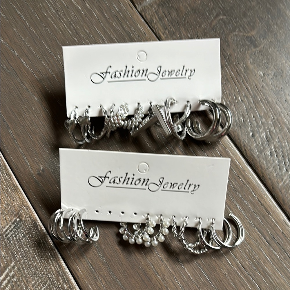 Silver Hoop  Earring Sets